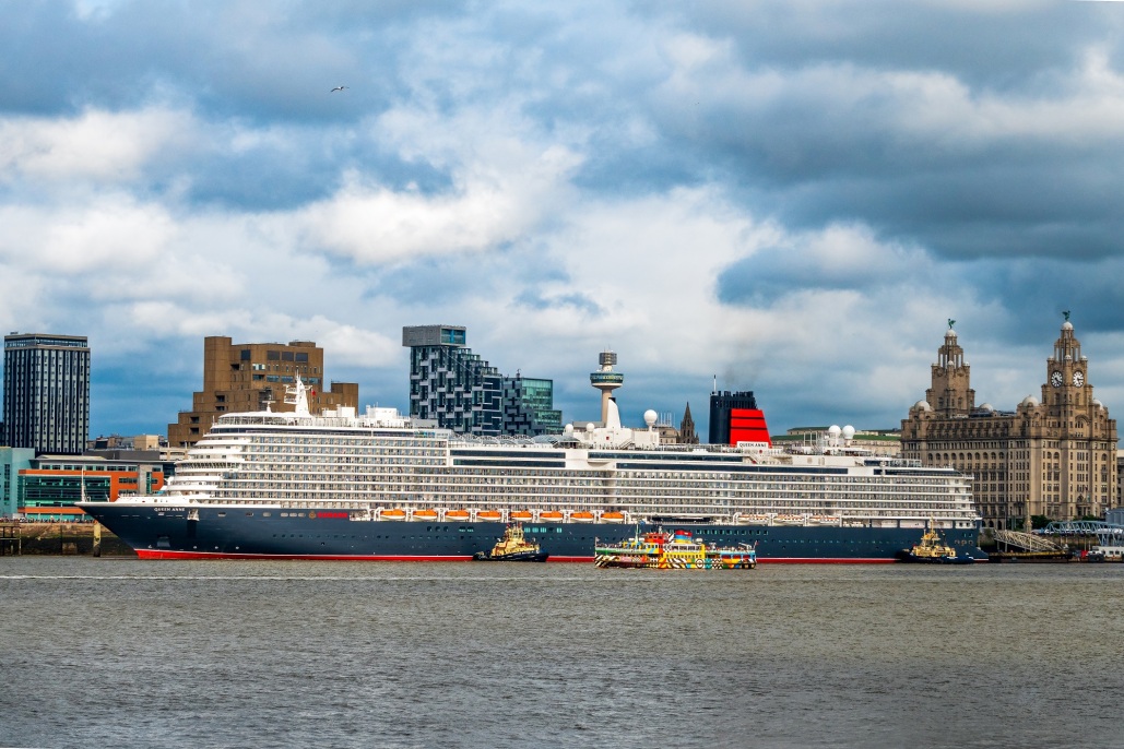 Queen Anne docked on the Mersey