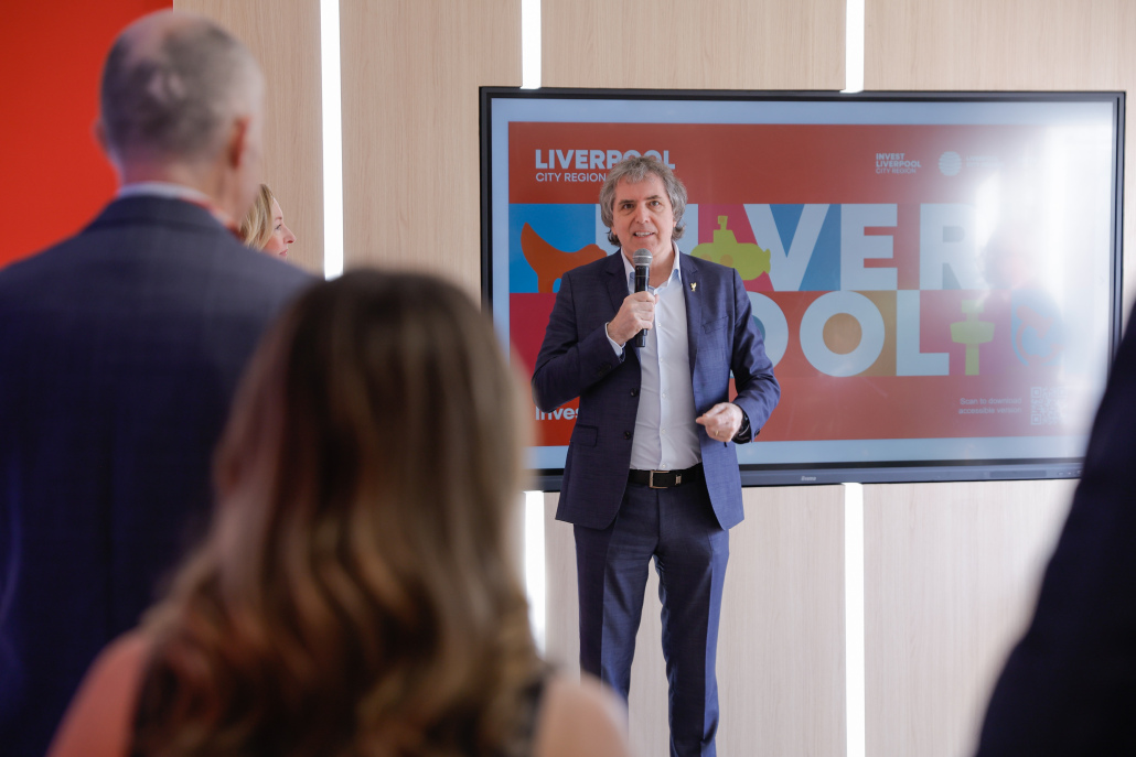 Mayor Steve Rotheram speaking at MIPIM