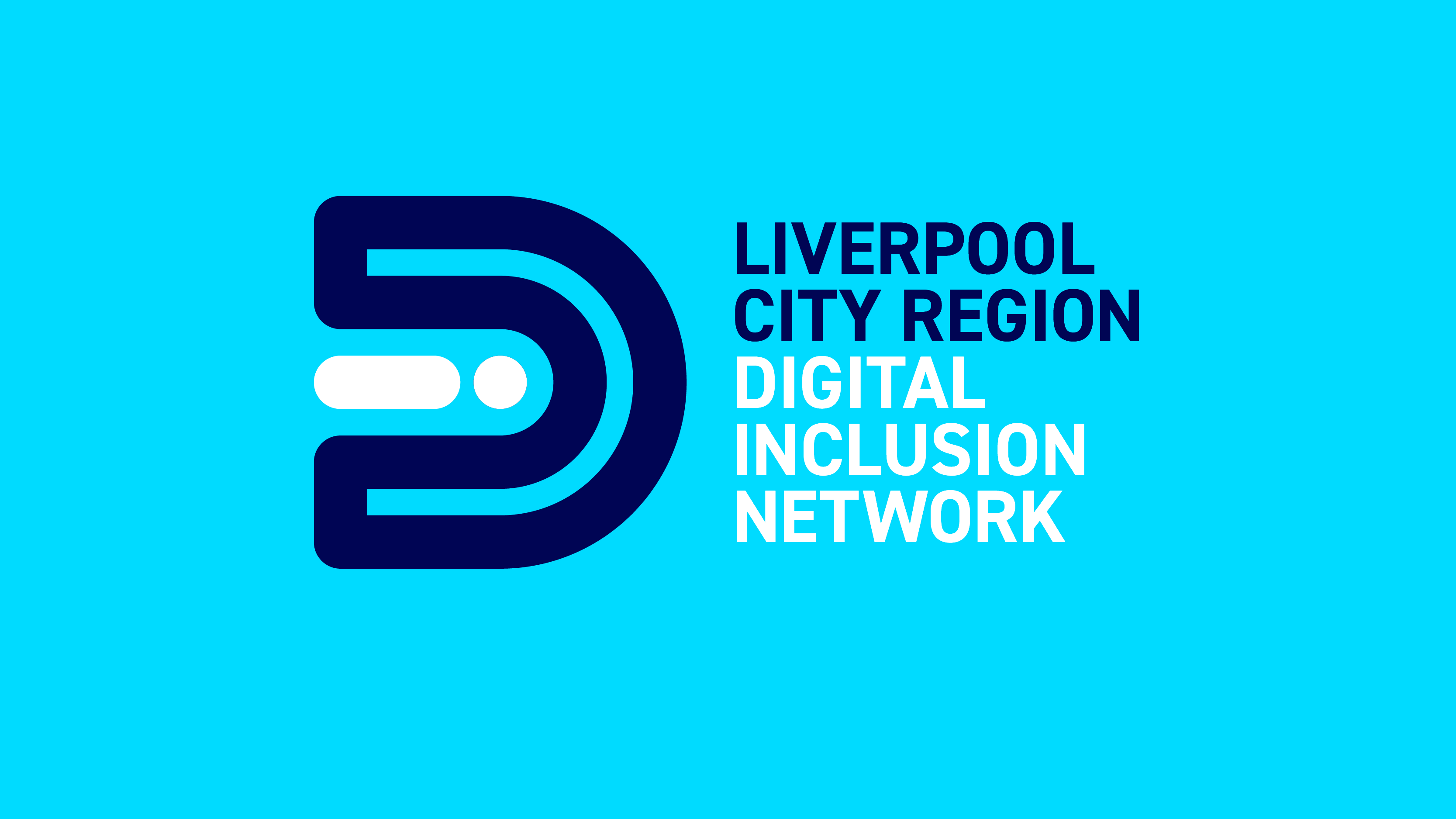 Digital Inclusion Network logo on bright blue background