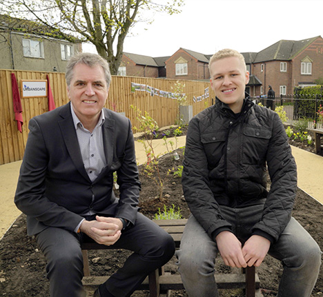 Mayor Steve Rotheram with Khan Odita whose Mulgrave Street Action Group received funding from the Community Environment Fund to turn land blighted by flytipping into a community garden