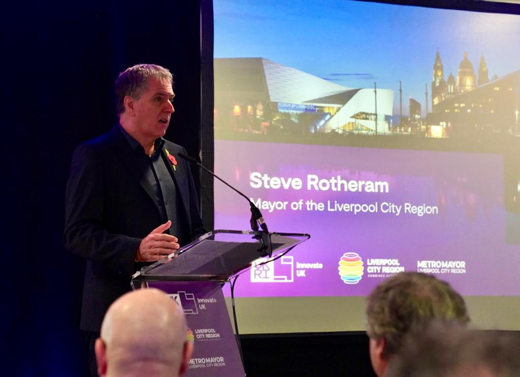 Mayor Steve Rotheram opening the Innovate UK event
