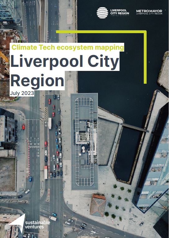 The front cover of the climate tech report 