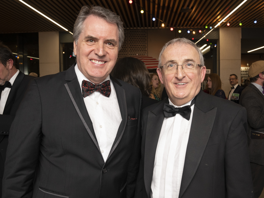 Mayor Steve Rotheram with Councillor Mike Wharton both wearing black tie at last year's awards.