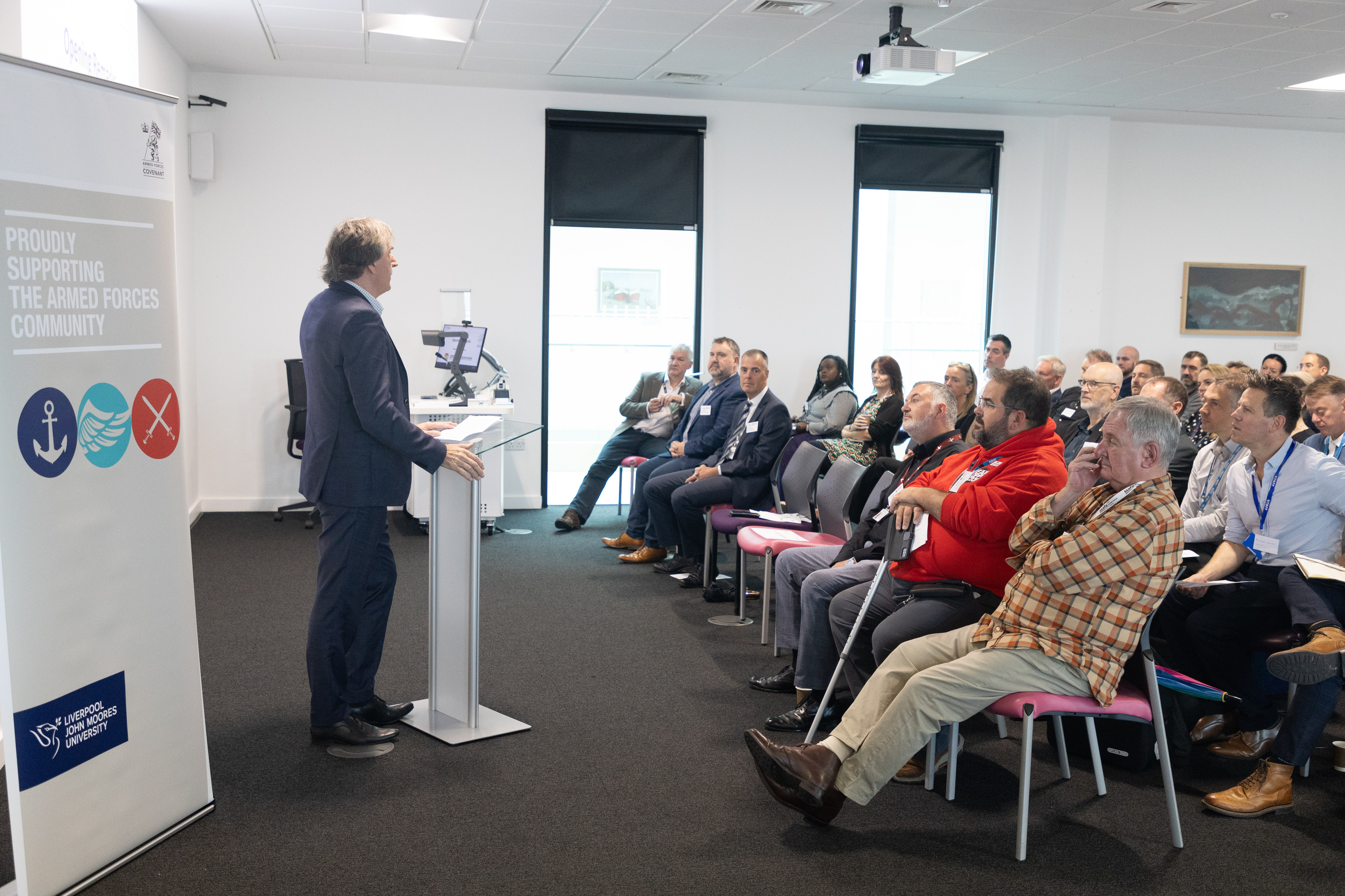 Mayor Steve Rotheram at the launch of VALOUR in Liverpool that will streamline access to care and support for veterans and better connect them with housing, employment and health services support