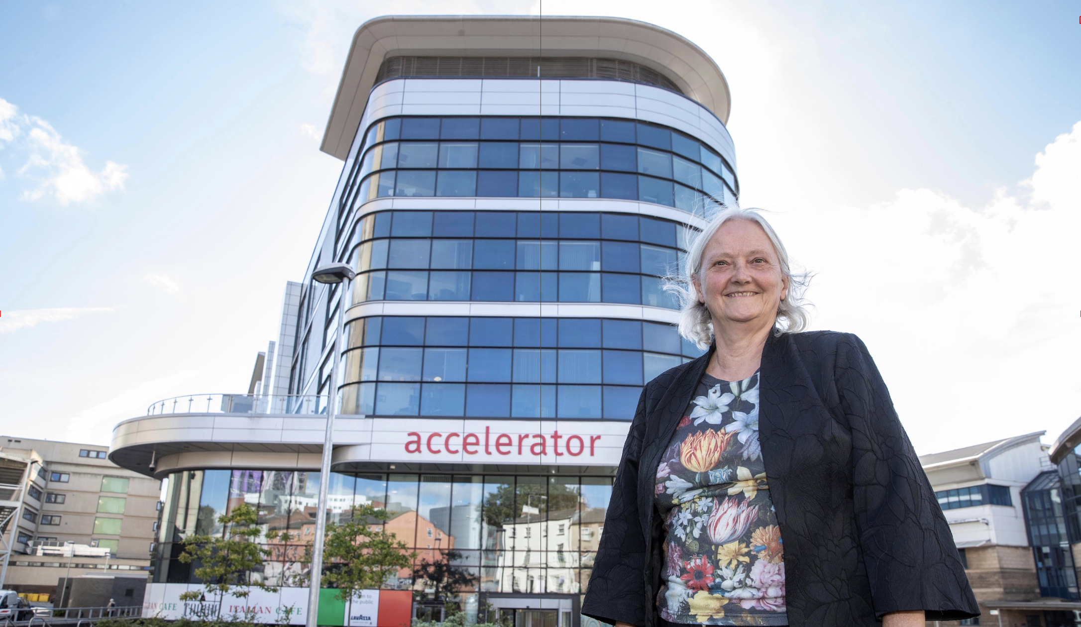 iiCON founding director Professor Janet Hemingway outside the Liverpool School of Tropical Medicine's Accelerator building. iiCON's Investment Zone funded Phase 3 project will see the creation of new high-containment robotic labs