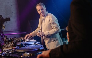 Mayor Steve Rotheram behind the decks at the last event
