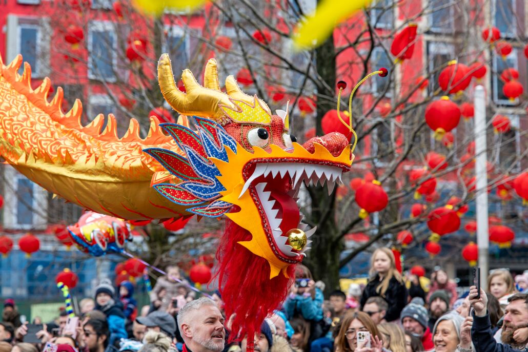 A dragon at Chinese New Year celebrations.