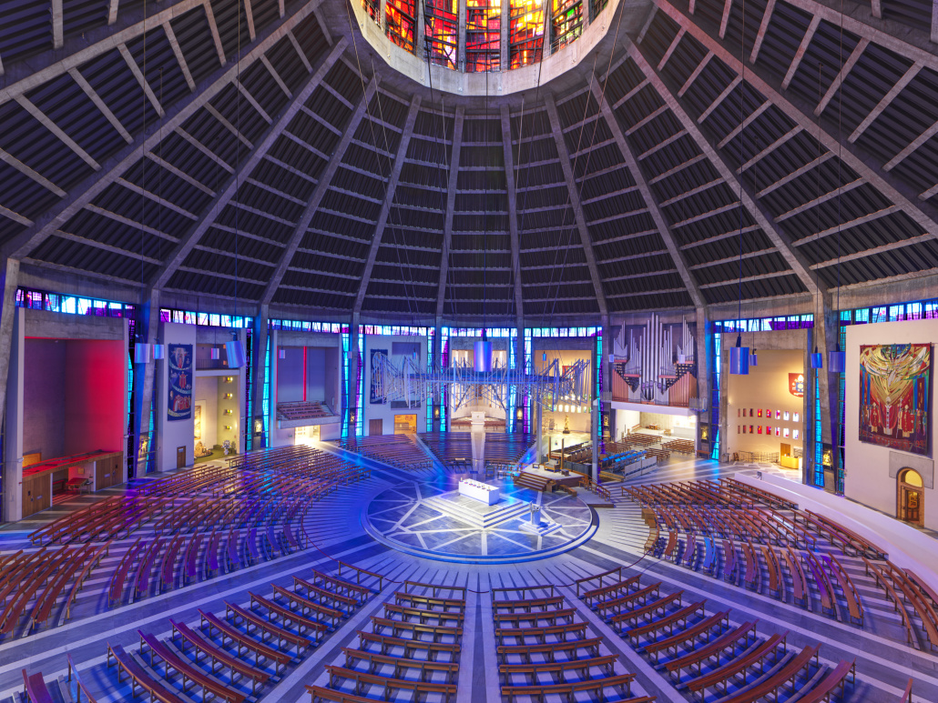 The inside of the Liverpool Metropolitan Cathedral