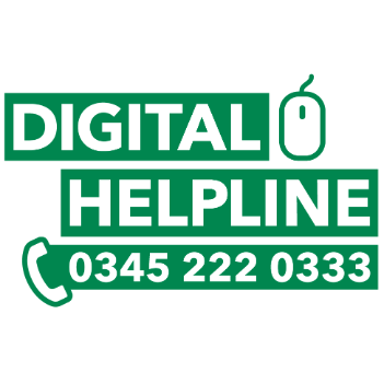 Digital Helpline logo, including the phone number 0345 222 0333.