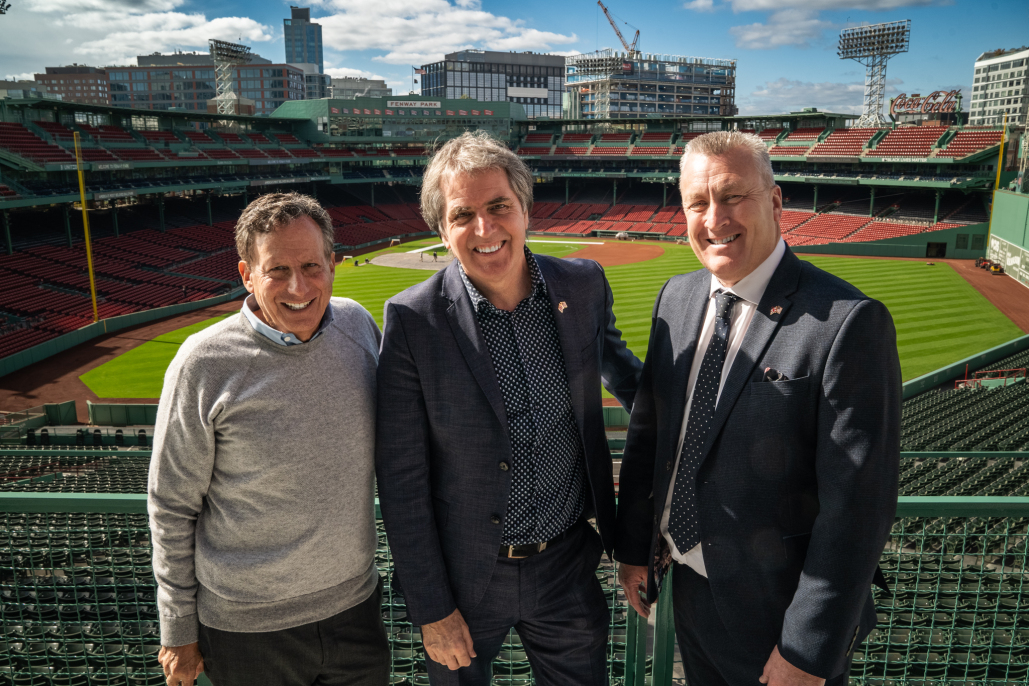 (l to r): Tom Werner, Chairman of Boston Red Sox and Liverpool Football Club, Steve Rotheram, Mayor of the Liverpool City Region, Richard McGuckin, Deputy Chief Executive, Liverpool City Region Combined Authority.