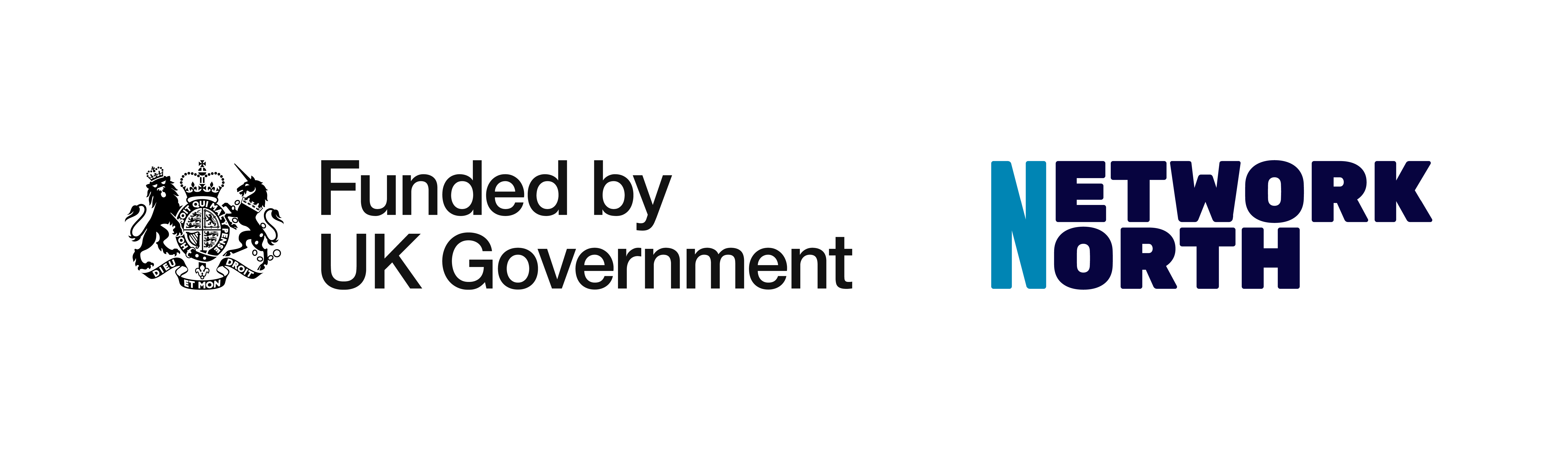 Funded by UK Gov logo and Network North text logo