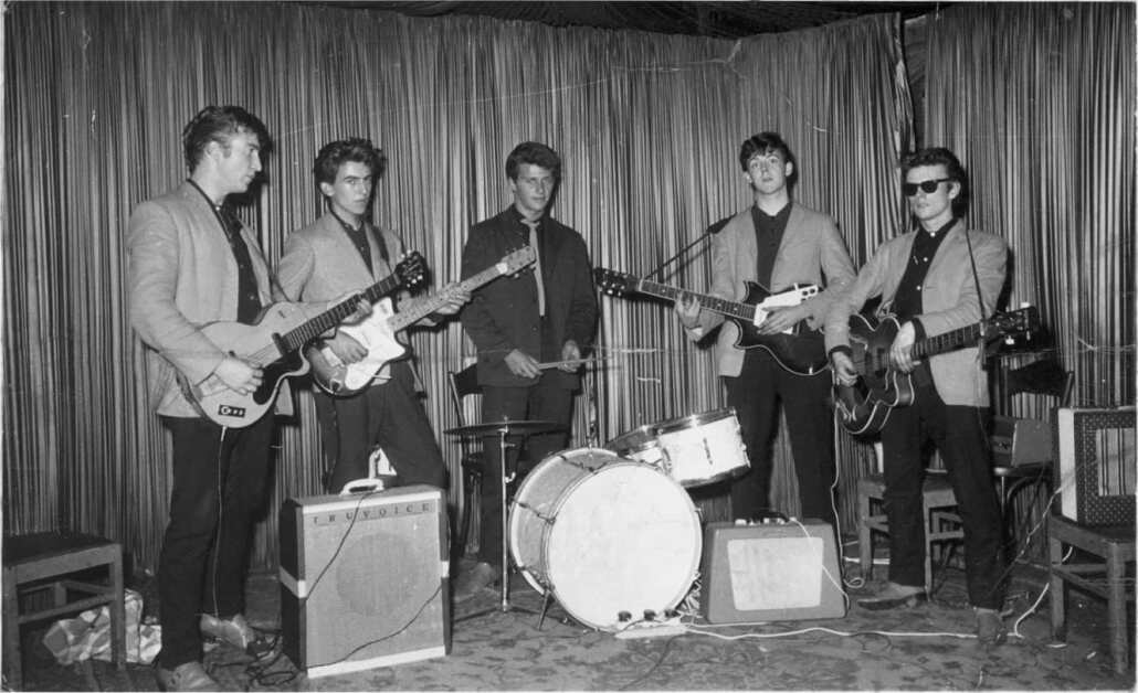 The band on their very first night at The Indra Club  -  17 August 1960.  Pic credit: Pete Best.