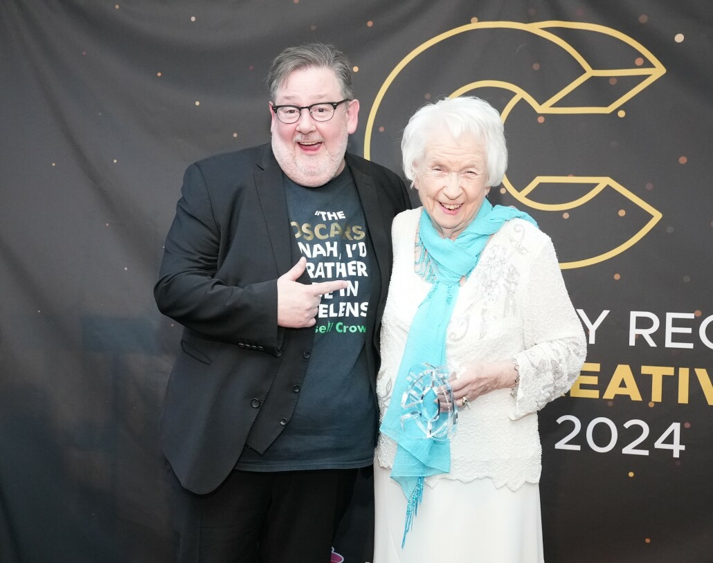 Johnny Vegas and Elsie Kelly at this year's Culture and Creativity Awards.