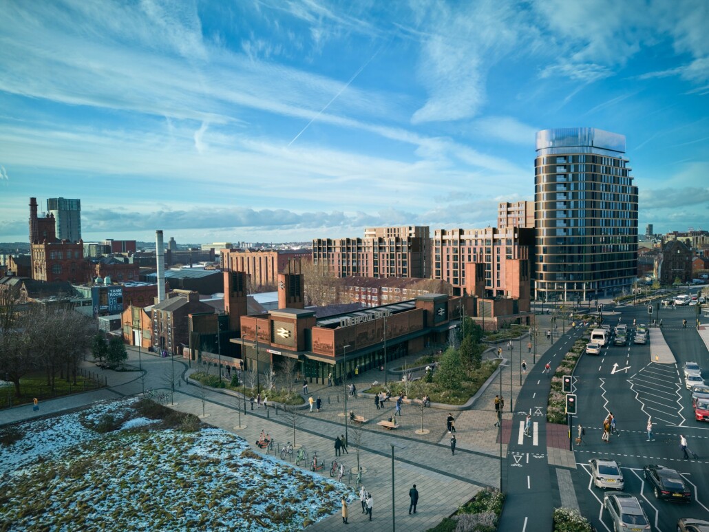 A CGI aeriel view of what the Baltic station could look like.