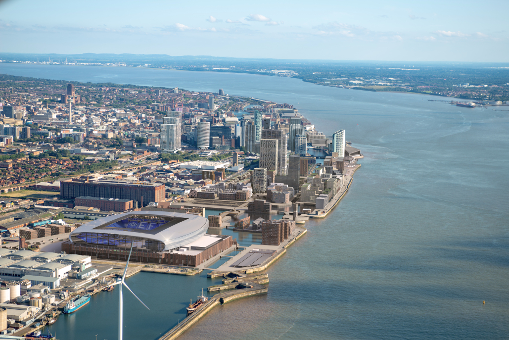 Aeriel view of Liverpool Waters