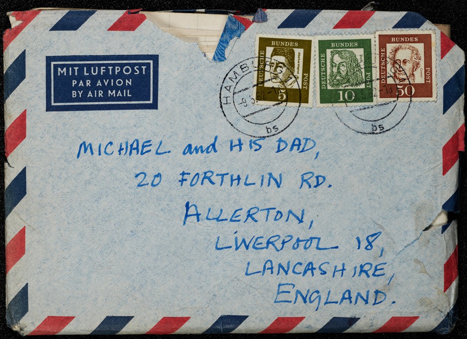 envelopes of letters from Paul to his brother Mike McCartney.