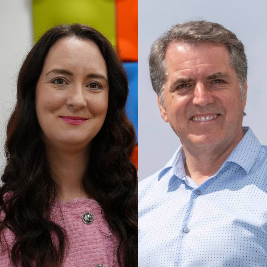 Kindred Director Jen Van der Merwe (left) and Mayor Steve Rotheram (right)