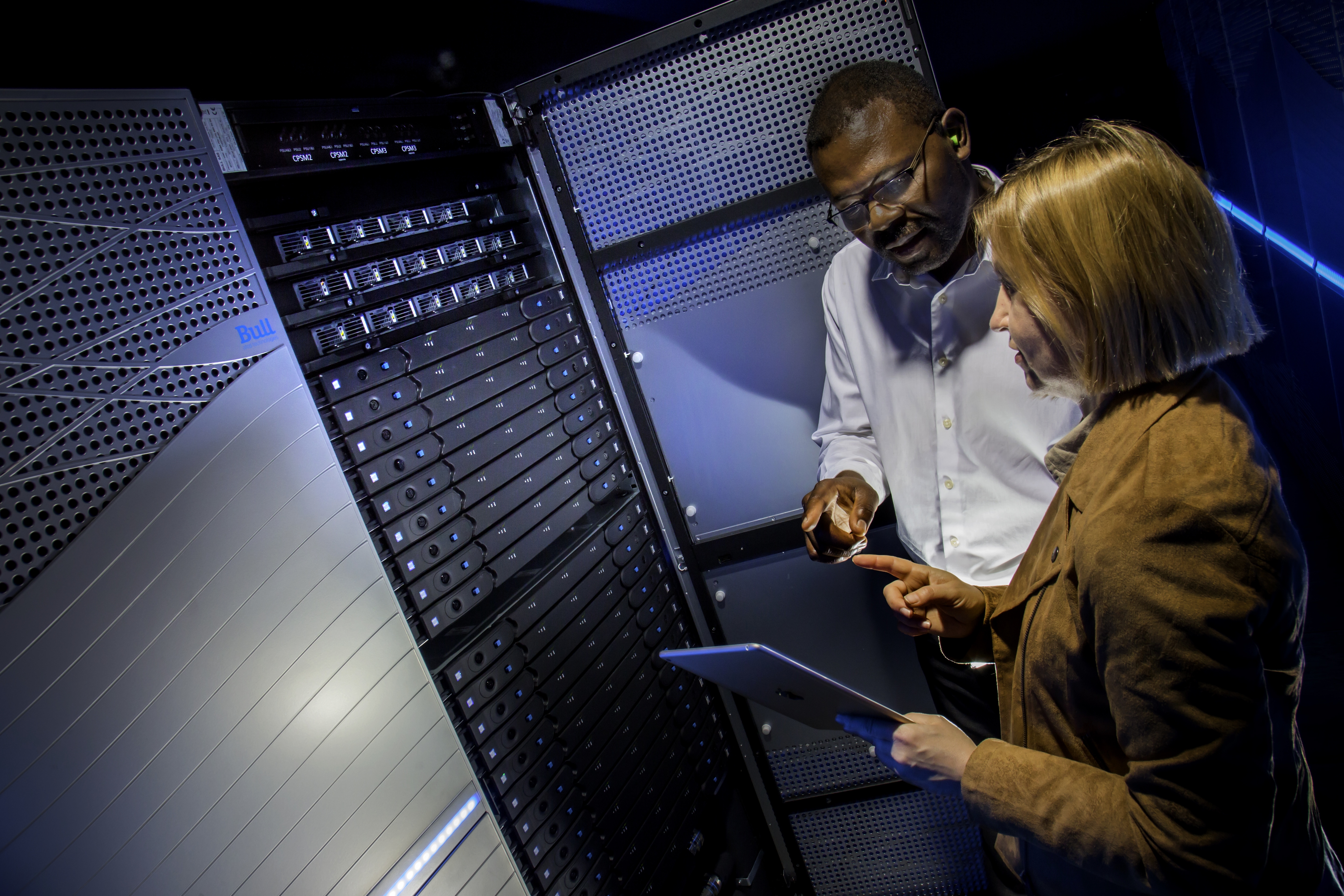 Scientists at Sci-tech Daresbury working on the UK’s most powerful supercomputer dedicated to industrial research.