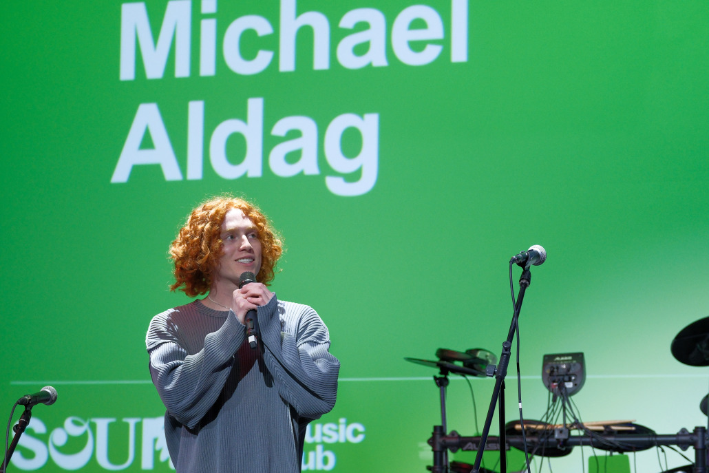 Michael Aldag at the Liverpool City Region Sound! Music Hub launch.