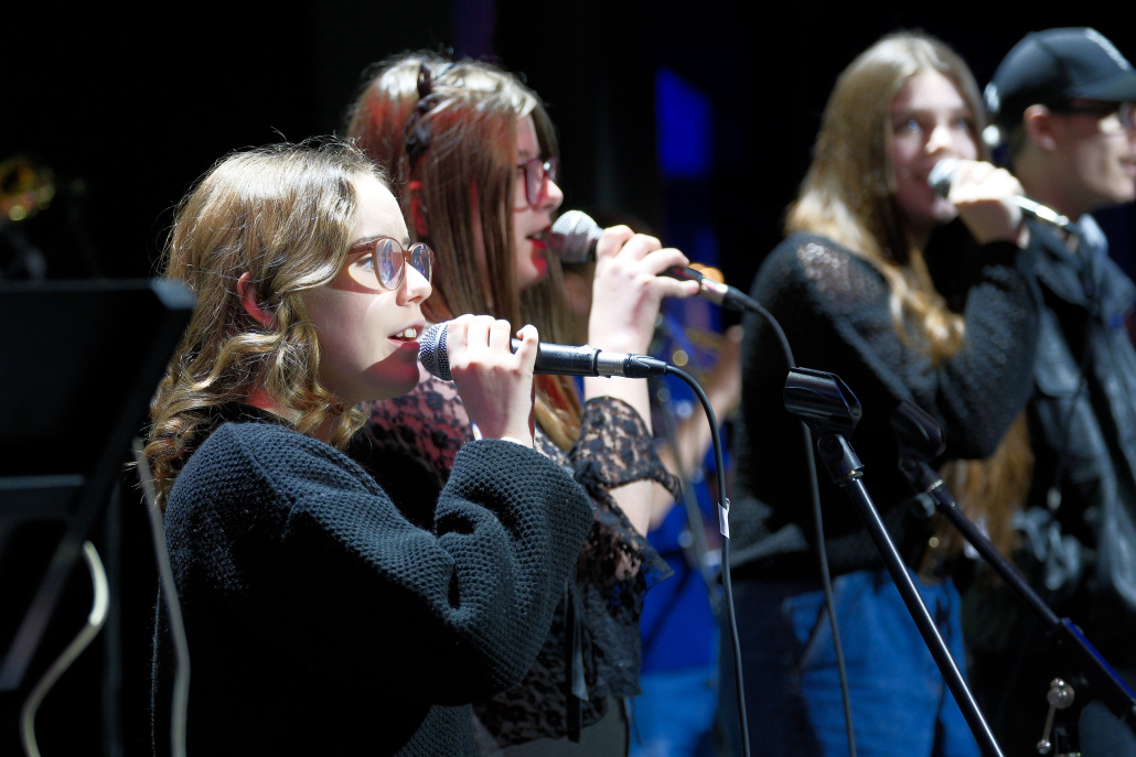 Young singers performing.
