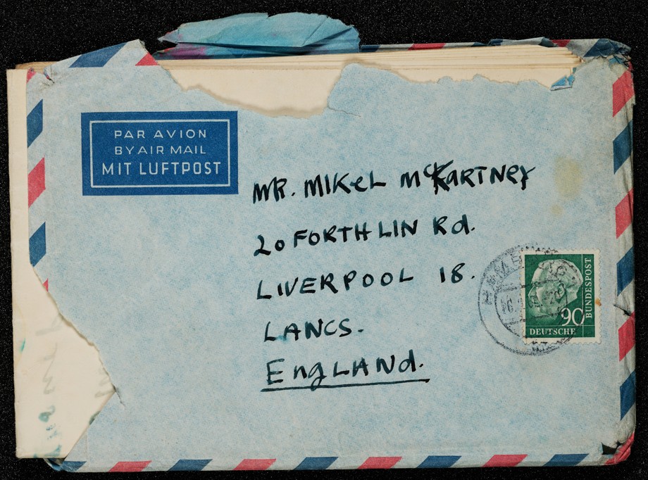 envelopes of letters from Stuart Sutcliffe to Mike McCartney.